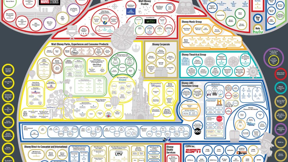 Each And Every Business Disney Owns A Map Of Disney's Worldwide Assets